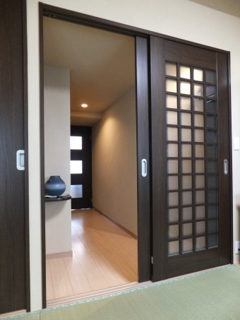 珪藻土　廊下施工例